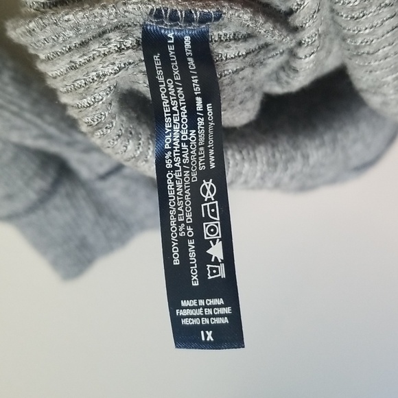 Tommy Hilfiger Heather Gray V Neck Long Sleeve Sweater 1X - Picture 7 of 7